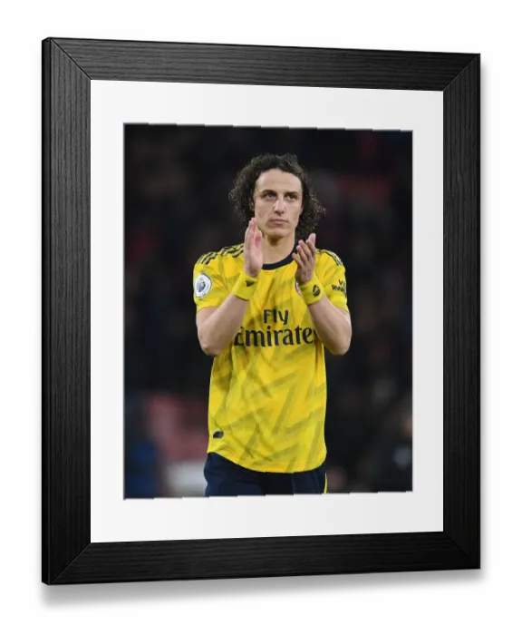 Framed Print : Arsenal's David Luiz Applaudes Fans After AFC Bournemouth Victory, Premier League 2019-20