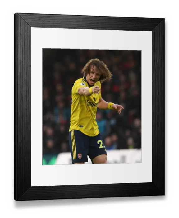 Framed Print : David Luiz in Action: AFC Bournemouth vs. Arsenal FC, Premier League 2019-20