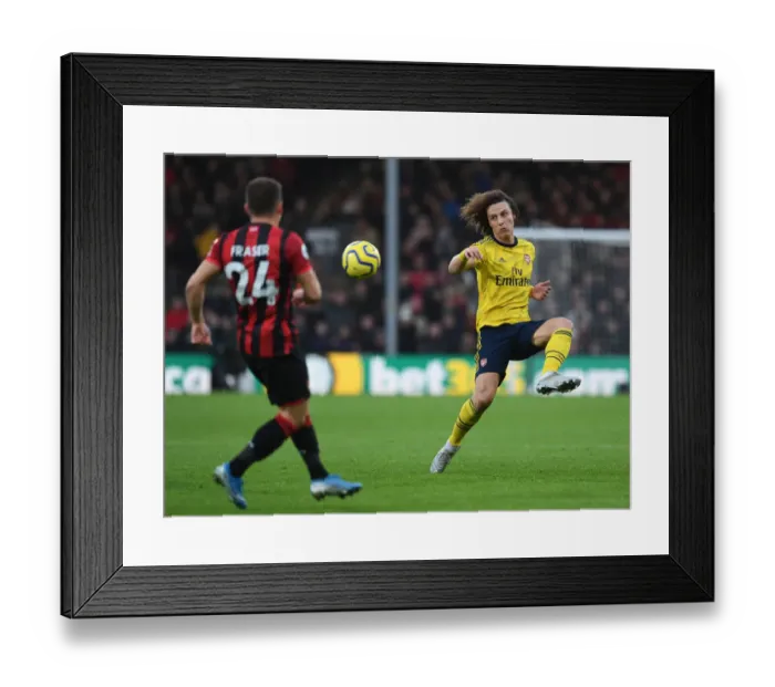 Framed Print : David Luiz in Action: Arsenal vs Bournemouth, Premier League 2019-20