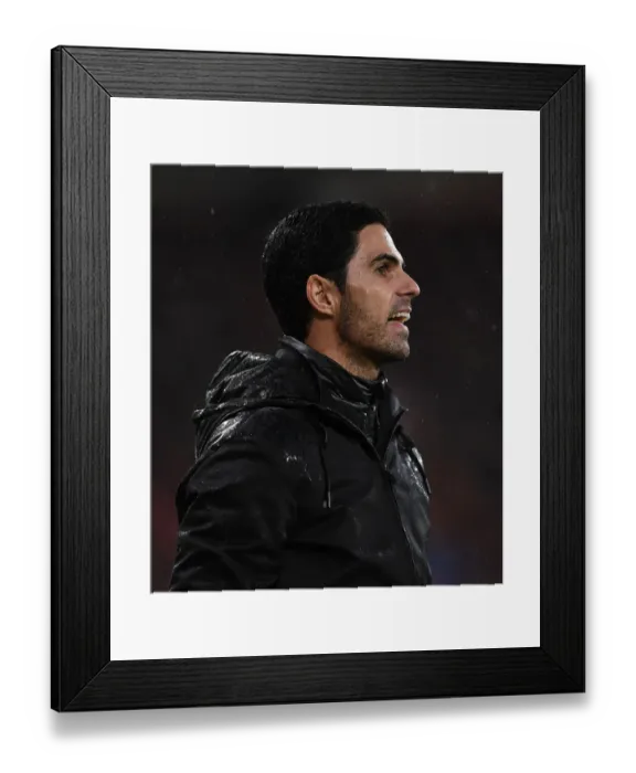 Framed Print : Mikel Arteta: Arsenal Head Coach in Action during AFC Bournemouth vs Arsenal FC, Premier League 2019-20
