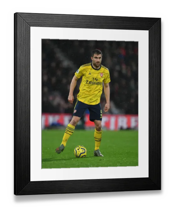 Framed Print : Sokratis in Action: Arsenal vs. AFC Bournemouth, Premier League 2019-20