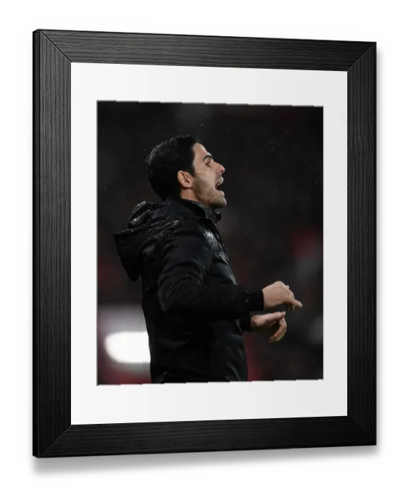Framed Print : Mikel Arteta: Arsenal Head Coach in Action during AFC Bournemouth vs Arsenal FC, Premier League 2019-20
