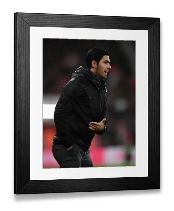 Framed Print : Mikel Arteta at the Helm: Arsenal's Premier League Clash at AFC Bournemouth (2019-20)