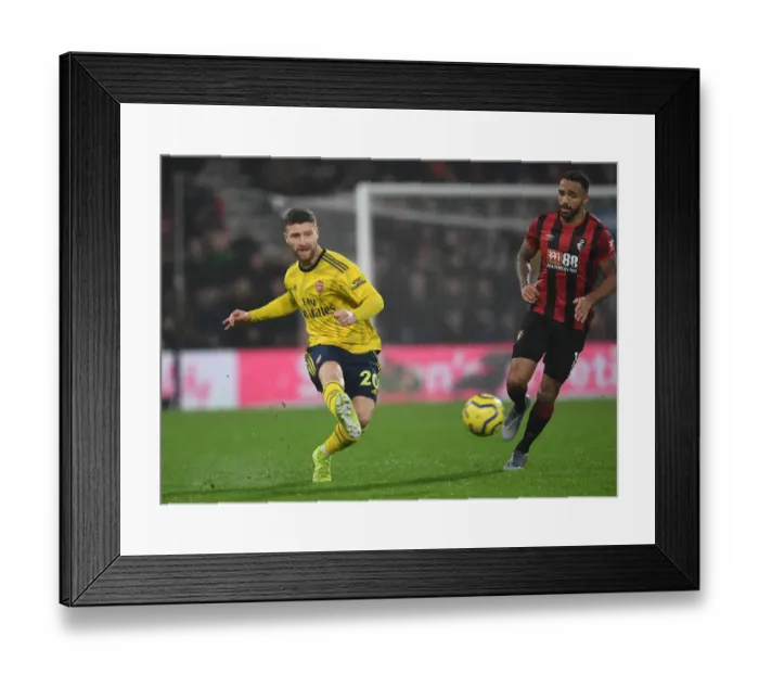 Framed Print : Mustafi in Action: Arsenal vs. Bournemouth, Premier League 2019-20