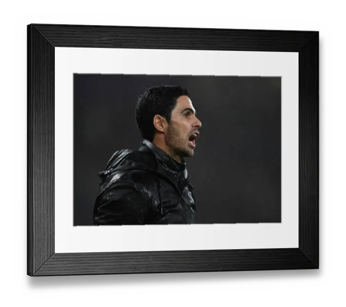 Framed Print : Arsenal's Arteta Clashes with AFC Bournemouth in Premier League Showdown (December 2019)