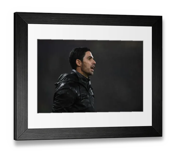 Framed Print : Mikel Arteta at AFC Bournemouth: Arsenal's Premier League Showdown (December 2019)