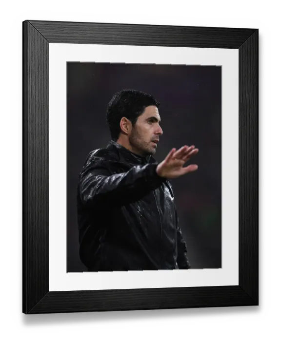 Framed Print : Mikel Arteta: Arsenal Head Coach in Action during AFC Bournemouth vs Arsenal FC, Premier League 2019-20