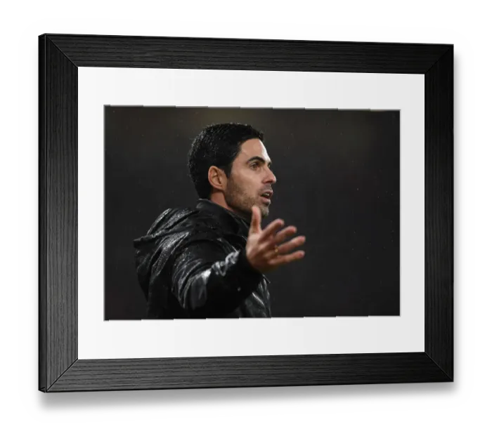 Framed Print : Mikel Arteta at AFC Bournemouth vs Arsenal FC, Premier League 2019-20