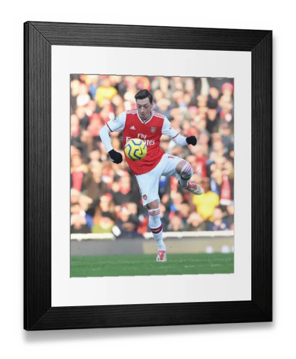 Framed Print : Arsenal vs. Chelsea: Mesut Ozil in Action at the Emirates Stadium (Premier League 2019-20)