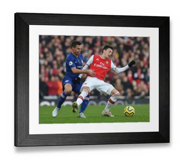 Framed Print : Intense Rivalry: Azpilicueta Fouls Ozil - Arsenal vs. Chelsea (2019-20) Framed Print : Intense Rivalry: Azpilicueta Fouls Ozil - Arsenal vs. Chelsea (2019-20)
