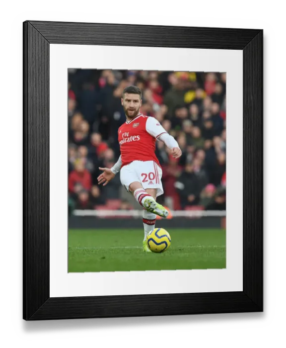 Framed Print : Arsenal vs. Chelsea: Mustafi in Action at the Emirates Stadium, Premier League 2019-2020 Framed Print : Arsenal vs. Chelsea: Mustafi in Action at the Emirates Stadium, Premier League 2019-2020