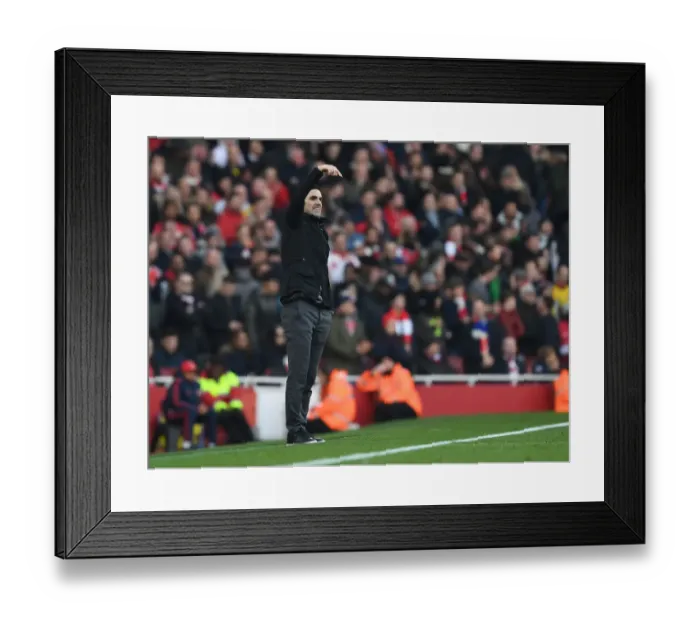 Framed Print : Mikel Arteta Goes Head-to-Head with Chelsea in the Premier League Showdown