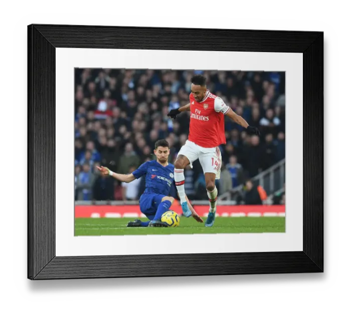 Framed Print : Arsenal vs. Chelsea Showdown: Aubameyang vs. Jorginho - A Premier League Battle at the Emirates (December 2019) Framed Print : Arsenal vs. Chelsea Showdown: Aubameyang vs. Jorginho - A Premier League Battle at the Emirates (December 2019)