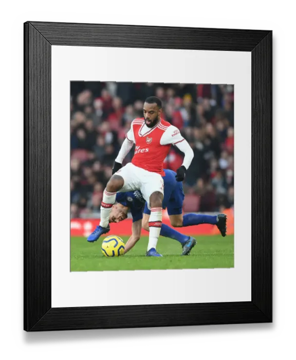 Framed Print : Arsenal vs. Chelsea Showdown: A Premier League Battle - Lacazette vs. Jorginho Framed Print : Arsenal vs. Chelsea Showdown: A Premier League Battle - Lacazette vs. Jorginho