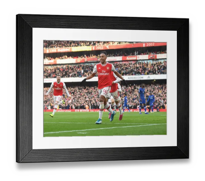 Framed Print : Aubameyang's Thriller: Arsenal's Dramatic Victory Over Chelsea, 2019-20 Premier League Framed Print : Aubameyang's Thriller: Arsenal's Dramatic Victory Over Chelsea, 2019-20 Premier League
