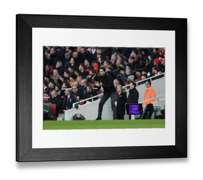 Framed Print : Arsenal vs Chelsea: Mikel Arteta Leads the Gunners Against the Blues in the Premier League