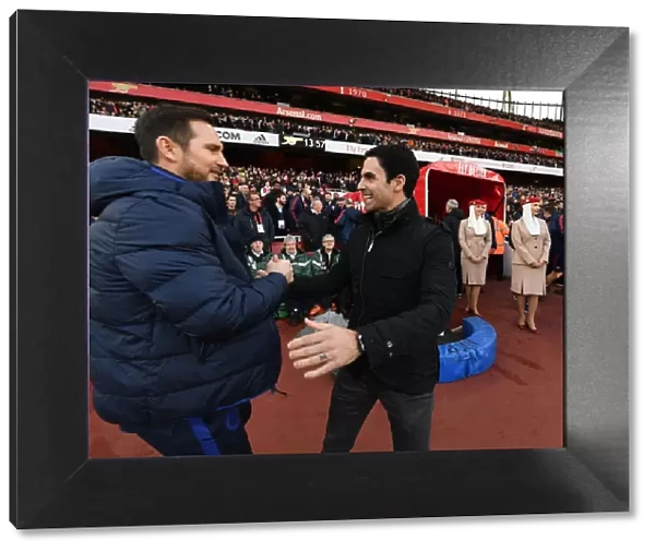 Arsenal's Mikel Arteta and Chelsea's Frank Lampard Meet Before Premier League Clash at Emirates Stadium