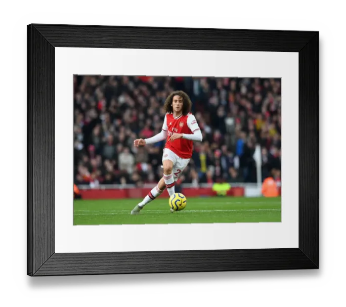 Framed Print : Guendouzi in Action: Arsenal vs. Chelsea, Premier League 2019-2020, Emirates Stadium