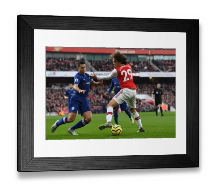 Framed Print : Guendouzi vs. Azpilicueta: A Premier League Battle at Emirates Stadium Framed Print : Guendouzi vs. Azpilicueta: A Premier League Battle at Emirates Stadium