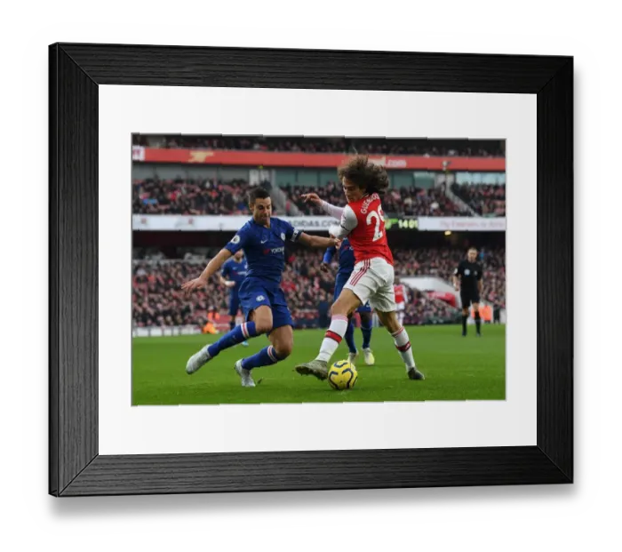 Framed Print : Guendouzi vs. Azpilicueta: A Premier League Showdown at Emirates Stadium
