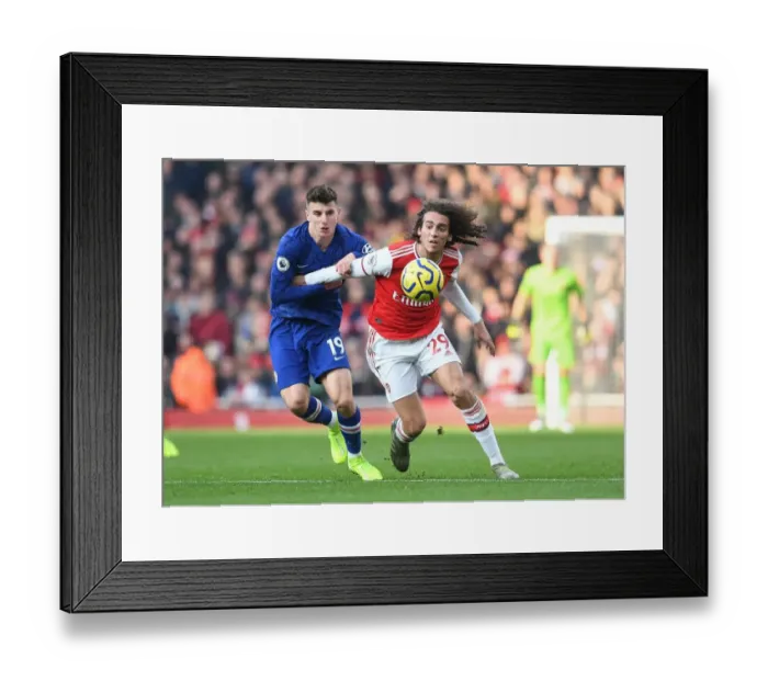 Framed Print : Guendouzi vs. Mount: A Premier League Battle at the Emirates Framed Print : Guendouzi vs. Mount: A Premier League Battle at the Emirates