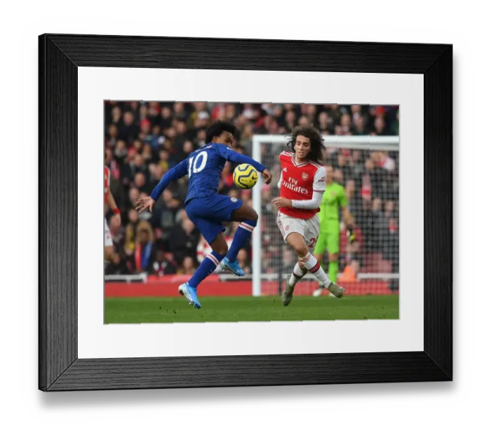 Framed Print : Arsenal vs. Chelsea: Matteo Guendouzi vs. Willian Clash in Premier League Showdown Framed Print : Arsenal vs. Chelsea: Matteo Guendouzi vs. Willian Clash in Premier League Showdown