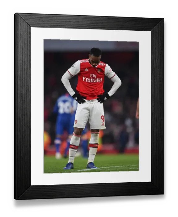 Framed Print : Alexandre Lacazette's Emotional Reaction: Arsenal vs Chelsea, Premier League 2019-20