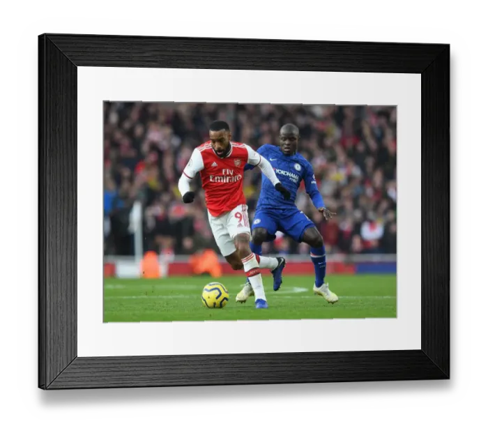 Framed Print : Arsenal vs. Chelsea: Lacazette vs. Kante Clash in Premier League Showdown