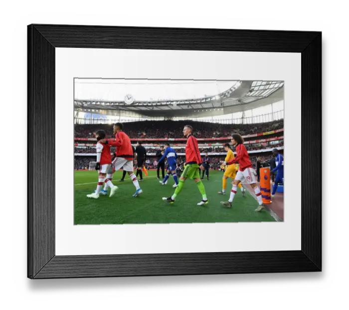 Framed Print : Bernd Leno and Matteo Guendouzi (Arsenal)