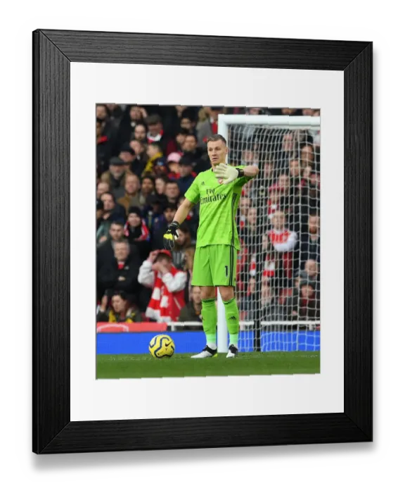 Framed Print : Arsenal vs. Chelsea: Bernd Leno in Action at the Emirates Stadium (Premier League 2019-20)