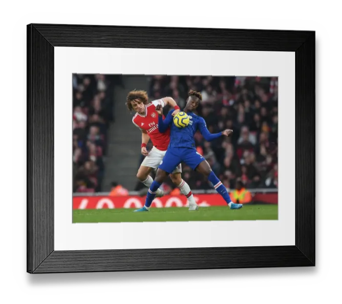 Framed Print : Arsenal vs. Chelsea: David Luiz vs. Tammy Abraham Clash in the Premier League Framed Print : Arsenal vs. Chelsea: David Luiz vs. Tammy Abraham Clash in the Premier League