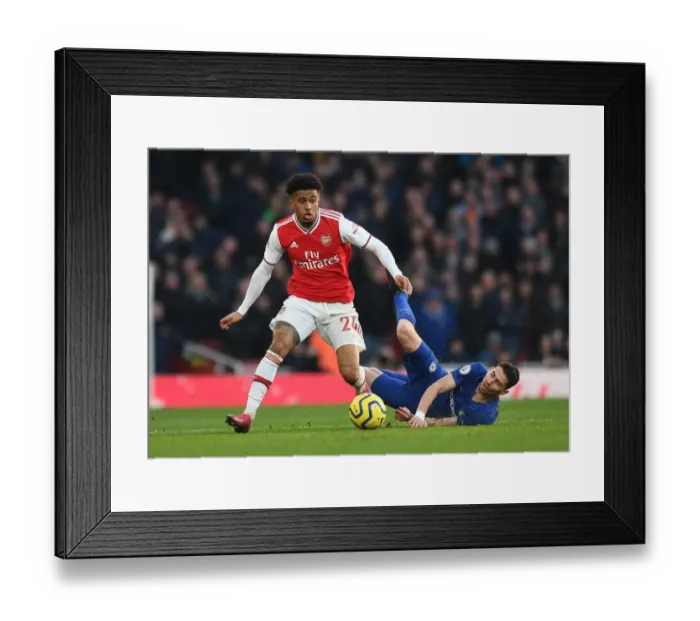Framed Print : Arsenal vs. Chelsea: Nelson vs. Jorginho - Premier League Clash at Emirates Stadium (December 2019)
