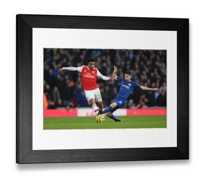 Framed Print : Arsenal vs. Chelsea: Intense Battle at Emirates Stadium, December 2019