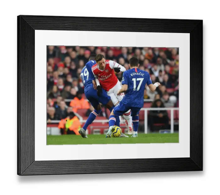 Framed Print : Arsenal vs. Chelsea: Ozil Clashes with Tomori and Kovacic in Premier League Showdown Framed Print : Arsenal vs. Chelsea: Ozil Clashes with Tomori and Kovacic in Premier League Showdown
