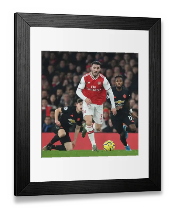 Framed Print : Arsenal's Sead Kolasinac in Action Against Manchester United - Premier League 2019-2020 Framed Print : Arsenal's Sead Kolasinac in Action Against Manchester United - Premier League 2019-2020