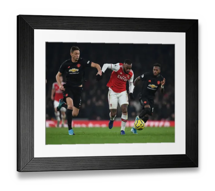 Framed Print : Alexis Lacazette's Sneaky Moves: Outsmarting Matic and Fred in Arsenal's Thrilling Victory over Manchester United