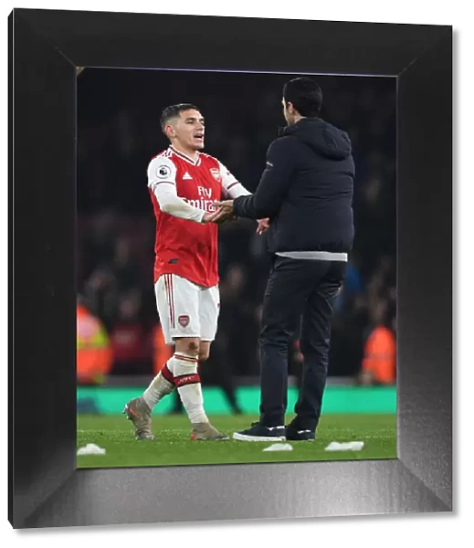 Arsenal's Mikel Arteta Congratulates Torreira: Arsenal FC vs Manchester United, Premier League 2019-20