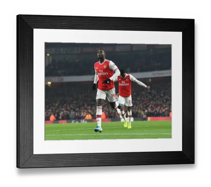 Framed Print : Pepe Strikes First: Arsenal's Victory Over Manchester United, Premier League 2019-20 Framed Print : Pepe Strikes First: Arsenal's Victory Over Manchester United, Premier League 2019-20