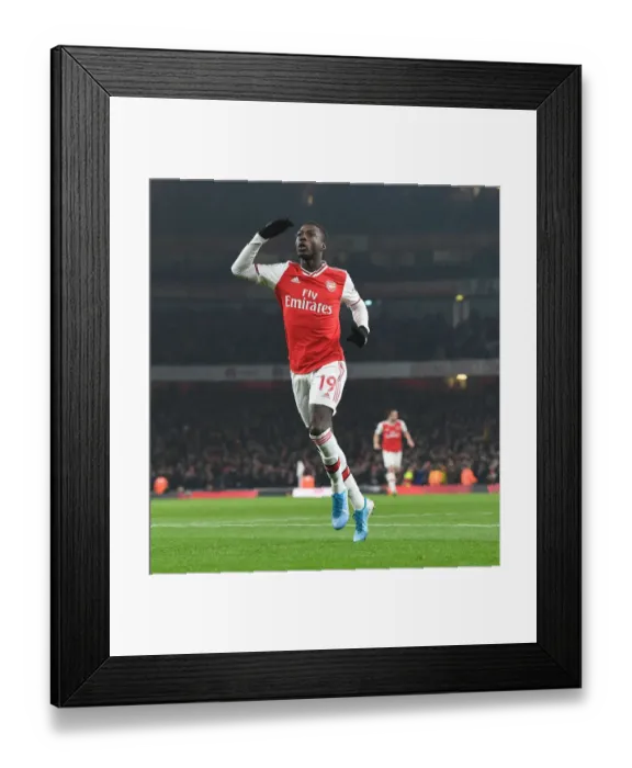Framed Print : Pepe's Premier League Debut Goal: Arsenal vs Manchester United (2019-20) Framed Print : Pepe's Premier League Debut Goal: Arsenal vs Manchester United (2019-20)