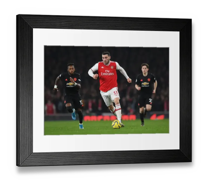 Framed Print : Arsenal's Kolasinac Shines: Intense Performance Against Manchester United (Premier League 2019-20) Framed Print : Arsenal's Kolasinac Shines: Intense Performance Against Manchester United (Premier League 2019-20)