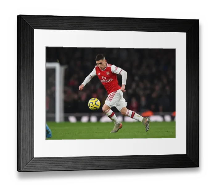 Framed Print : Arsenal's Lucas Torreira Faces Manchester United in Premier League Showdown (January 2020)