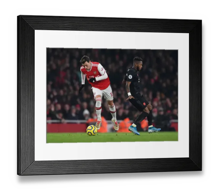 Framed Print : Clash of the Midfield Maestros: Ozil vs Fred in Arsenal vs Manchester United Premier League Battle (2019-20) Framed Print : Clash of the Midfield Maestros: Ozil vs Fred in Arsenal vs Manchester United Premier League Battle (2019-20)