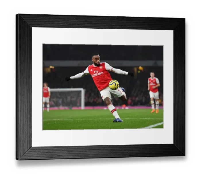 Framed Print : Arsenal's Alexandre Lacazette Faces Manchester United in Premier League Showdown (January 2020)