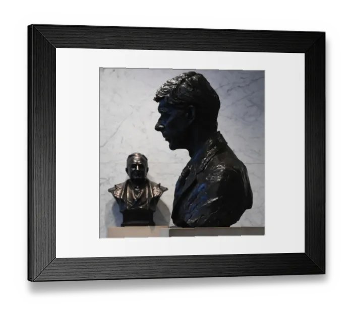 Framed Print : Arsenal's Legacy: Wenger and Chapman's Gaze over FA Cup Clash vs Leeds United