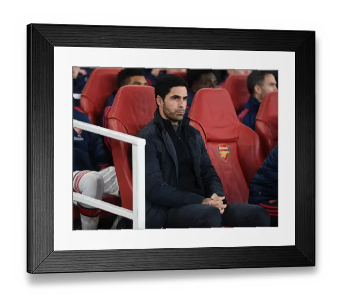 Framed Print : Arsenal vs Leeds United: FA Cup Clash - Mikel Arteta Leads Gunners