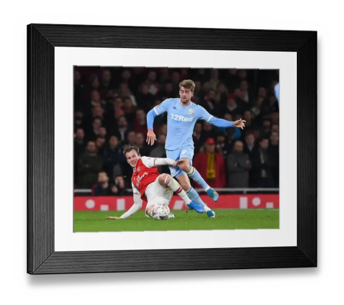 Framed Print : FA Cup Battle: Holding vs Bamford - Arsenal vs Leeds United