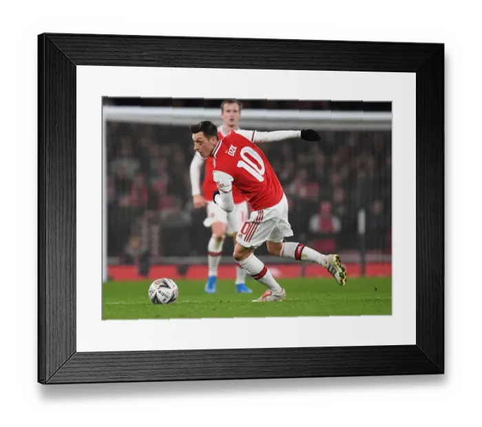 Framed Print : Arsenal's Mesut Ozil in FA Cup Action Against Leeds United