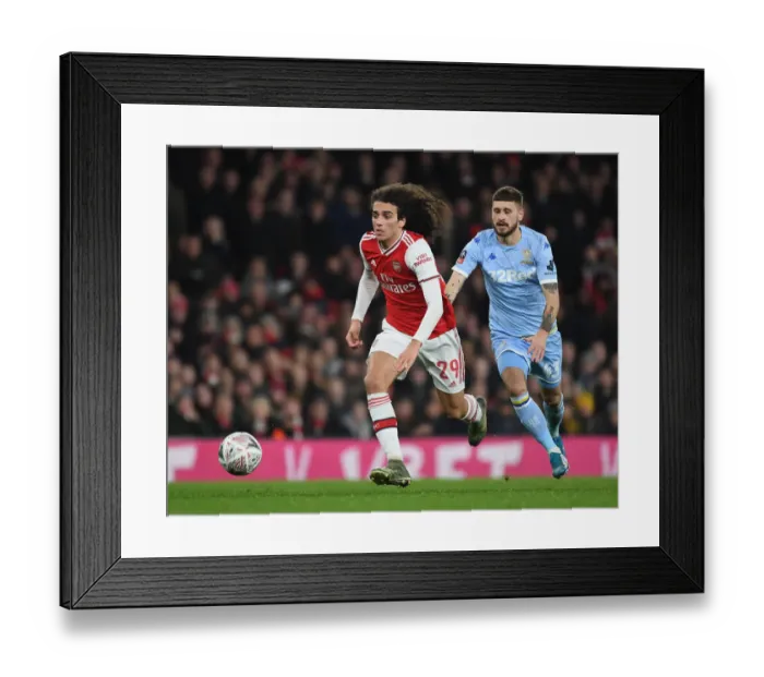 Framed Print : Guendouzi's Magic: Arsenal Edge Past Leeds in FA Cup Thriller Framed Print : Guendouzi's Magic: Arsenal Edge Past Leeds in FA Cup Thriller