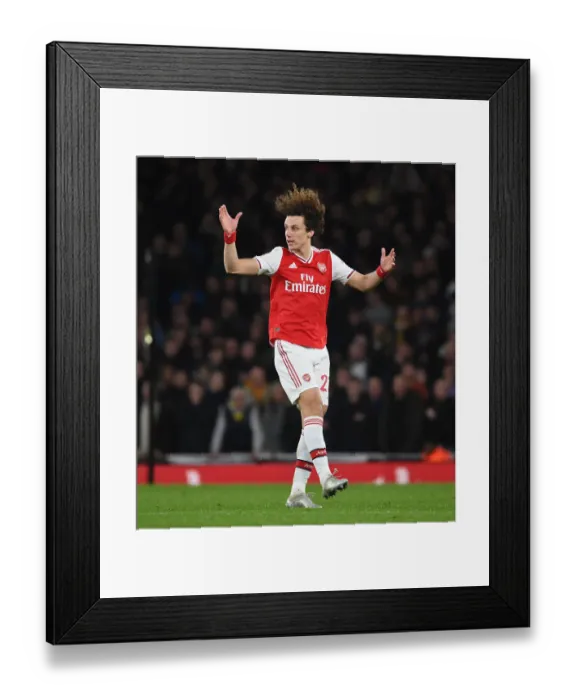 Framed Print : FA Cup Showdown: David Luiz's Determined Performance - Arsenal vs Leeds United Framed Print : FA Cup Showdown: David Luiz's Determined Performance - Arsenal vs Leeds United