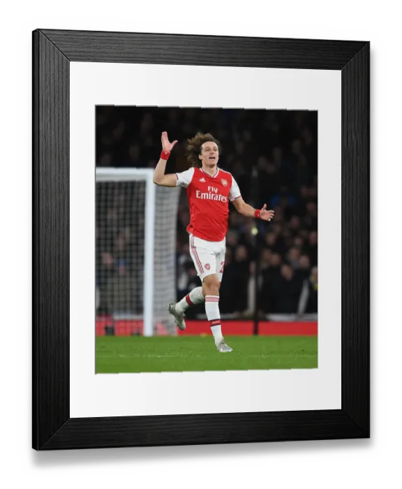 Framed Print : Arsenal vs Leeds United: FA Cup Clash - David Luiz Focus Framed Print : Arsenal vs Leeds United: FA Cup Clash - David Luiz Focus
